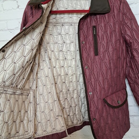 Rainforest Burgundy Cozy Quilted Jacket Size Medium - Picture 7 of 11